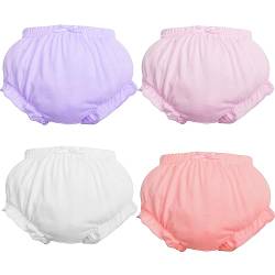 singmay 4 Pack 100% Weiche Baumwolle Unterwäsche Kleinkind Mädchen Höschen Baby Baumwolle Bequeme Bloomer Soft Briefs Kinder Windel Abdeckung von singmay