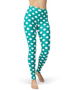 sissycos Bunte Leggins Damen Weihnachten Polka Dots Leggings Print Leggings Yoga Laufhose Mädchen Strumpfhose Fashion Stretch Lange Leggins für Sport/Beiläufig/Weihnachten Party/Geschenk von sissycos