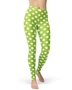 sissycos Bunte Leggins Damen Weihnachten Polka Dots Leggings Print Leggings Yoga Laufhose Mädchen Strumpfhose Fashion Stretch Lange Leggins für Sport/Beiläufig/Weihnachten Party/Geschenk von sissycos