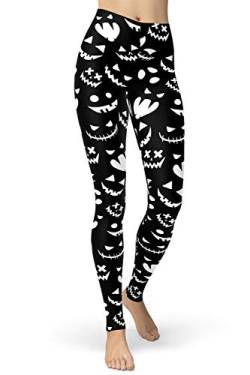 sissycos Damen Halloween Leggings Bedruckte Bunte Horror Mädchen Skinny Stretch Lang Hose von sissycos