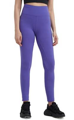 sissycos Damen Sporthose mit Elastische Taille, Mode Einfarbige Leggings Yoga Gym Strumpfhose Blickdicht, Bequeme Damenhose aus Baumwolle, Skinny Hose für Laufen Fitness(Very Peri,M) von sissycos