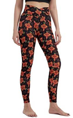 sissycos Damen Thanksgiving Erntedankfest Leggings Bedruckte Bunte Skinny Soft Stretch Lang Hose(Cartoon-Truthahn,M) von sissycos