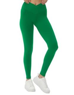 sissycos St. Patricks Day Leggings Damen Grün Irish Shamrocks Leggings Lucky Leprechaun Yoga Sexy Hosen Nahtlose Strumpfhose Frauen（Irisch Grün,L von sissycos