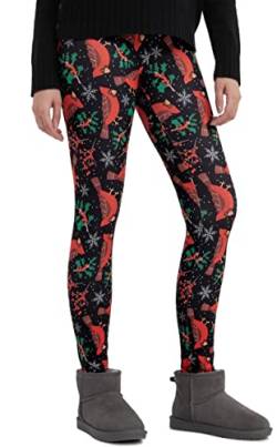 sissycos Weihnachten Crossover Leggings für Damen, 3D Druck Bunte Leggings Comic Damen Yoga Fitness Hosen Damen Drucken Sporthose, Leggings für Party(Kardinal-Weihnachtsvögel,L) von sissycos