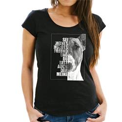 Bullterrier Damen T-Shirt Face Hundemotiv Bully Bull Terrier Gladiator Größe S von siviwonder