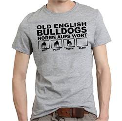 OEB Old English Bulldog Olde English Bulldogge USA - HÖREN AUFS Wort Unisex T-Shirt Shirt Siviwonder Hunde Hund Sports Grey 3XL von siviwonder
