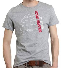 Unisex T-Shirt 350Z geilster Arsch Auto Driften Spruch Farbe Sports Grey, Größe L von siviwonder
