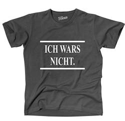 lustiger Spruch - Ich Wars Nicht - Ausrede - lustiges Statement Unisex T-Shirt Shirt Dark Grey XL von siviwonder