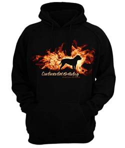siviwonder Continental Bulldog - Feuer und Flamme - Unisex Hoodie Kapuzensweatshirt Pullover Fun Black XL von siviwonder