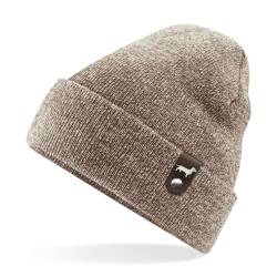 siviwonder Dackel Mütze mit Patch Teckel Gassi Beanie Strickmütze Witzig Spruch Warm Herren Damen Herbst Hund Farbe OatHeather von siviwonder