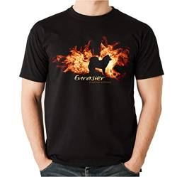 siviwonder Eurasier - Feuer und Flamme - Feuer und Flamme - Unisex T-Shirt Shirt schwarz 3XL von siviwonder