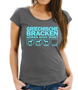 siviwonder GRIECHISCHE Bracke Jagdhund Jagd Jäger Bracken - HÖREN AUFS Wort Women Girlie T-Shirt Dark Grey S -34 von siviwonder