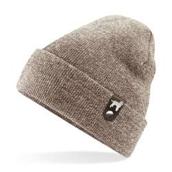 siviwonder Lagotto Romagnolo Mütze Patch Leder Gassi Beanie Strickmütze Warm Herren Damen Trüffelhund Italien Farbe OatHeather von siviwonder