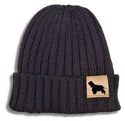 siviwonder Mütze Cocker Spaniel Gassi Beanie Strickmütze Witzig Spruch Warm Herren Damen Herbst Hund Farbe Black von siviwonder