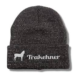 siviwonder Trakehner reflektierende Mütze Stickerei Pferd Winter Strickmütze reflex Beanie warm von siviwonder