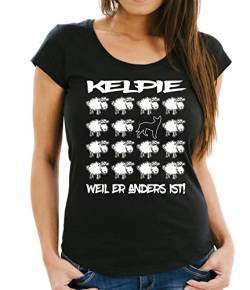 siviwonder Women T-Shirt Black Sheep - Kelpie Australian - Hunde Fun Schaf schwarz M - 36 von siviwonder