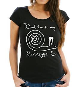 siviwonder Women T-Shirt - SCHNEGGE Schnecke - Dont Touch My - Fun Kunst schwarz L - 38 von siviwonder