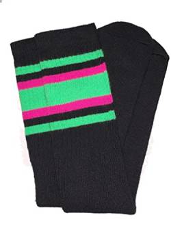 skatersocks 25 Inch Tube Socken Kniestrümpfe oldschool Sportsocken schwarz Streifen von skatersocks