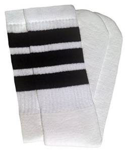 skatersocks 30 Inch Socken Overknee Damen Kniestrümpfe weiß schwarz retro Cheerleader von skatersocks