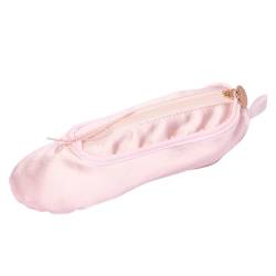 Reise-Make-up-Tasche für Mädchen, rosa Ballett-Tanzschuh-Stil, Kosmetiktasche, Make-up-Tasche, geeignet für die Aufbewahrung von Lippenstift, Augenbrauen und Eyeliner Federmäppchen (Pink, One Size) von skyrabbiter