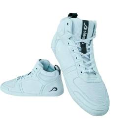 sleeco - Moderne Hausschuhe im Jordan Sneaker-Look Herren und Damen - Stylisch Indoor Schuhe für Zuhause - Warme lustige Pantoffeln Hüttenschuhe für Erwachsene geschlossen Größe 40 Weiß clean von sleeco