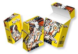 Zigarettenbox aus Karton mit Motiv slipp overall Indianer/Häuptling ZIGARETTENSCHACHTEL ÜBERZIEHER Zigarettenschachtel Hülle Komplettüberzieher mit Deckel (070 Indianer, 3 Stück) von slipp overall