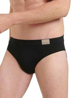 sloggi men Herren GO Natural Brief C2P Midi, Black, M (2er Pack) von sloggi men