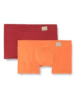 sloggi men Herren GO Natural C2P Short, Orange-Dark Combination, M (2er Pack) von sloggi men