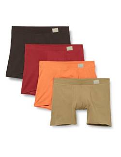 sloggi men Herren GO Natural C4P Short, Brown-Dark Combination, S (4er Pack) von sloggi men