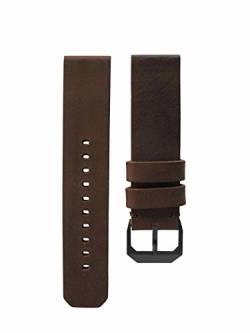 slow - Dark Brown Vintage Leather Strap, Black Buckle von slow