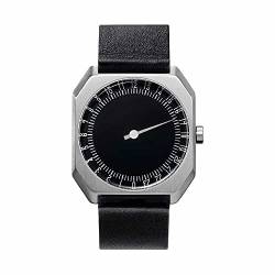 slow Jo 06 - Black Leather, Silver Case, Black Dial Analog Leder Schwarz slow Jo 06 von slow