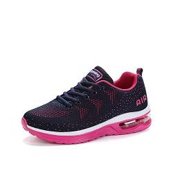 smarten Sportschuhe,Herren Damen Laufschuhe mit Luftpolster Turnschuhe Profilsohle Sneakers Air Leichte Schuhe Pink 37 von smarten