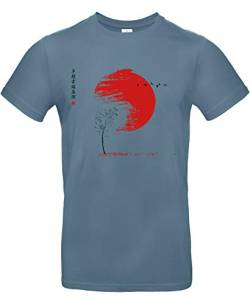 smilo & bron Herren T-Shirt, Herbst Blau Stone Blue XXL von smilo & bron