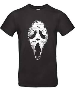 smilo & bron Herren T-Shirt mit Motiv Reaper Scream Bedruckt Schwarz Black XXL von smilo & bron