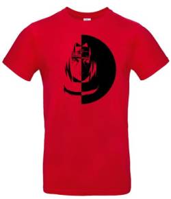 smilo & bron Herren T-Shirt mit Motiv_Zeichentrickfiguren Gesicht Anime Red 3XL von smilo & bron