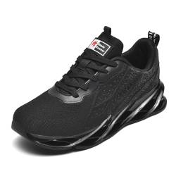 snugnap Sneaker Herren Damen Laufschuhe Sportschuhe Turnschuhe Freizeitschuhe Joggingschuhe Bequeme Fitness Running Schuhe Walkingschuhe Outdoor Straßenlaufschuhe Schwarz Weiß G33Black39 von snugnap