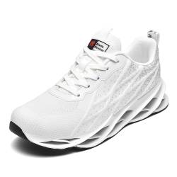 snugnap Sneaker Herren Damen Laufschuhe Sportschuhe Turnschuhe Freizeitschuhe Joggingschuhe Bequeme Fitness Running Schuhe Walkingschuhe Outdoor Straßenlaufschuhe Schwarz Weiß G33White38 von snugnap