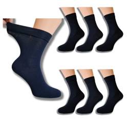 socken-und-mehr | Premium Sox mit extra weitem Schaft | Herrensocken | Diabetiker geeignet | Venenfreundlich | 6 Paar | schwarz 39-42 von socken-und-mehr