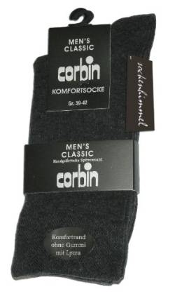 Herren Socken ohne Gummi u. ohne Naht 6er Pack - Diabetikersocken Farbe: anthrazit Größe: 39-42 von sockenhimmel