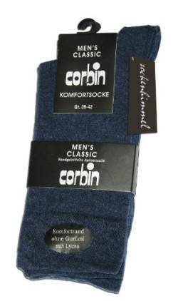 Herren Socken ohne Gummi u. ohne Naht 6er Pack - Diabetikersocken Farbe: jeans Größe: 43-46 von sockenhimmel