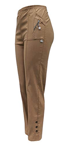 sockenhimmel Damenhose leichte Thermohose Hose für milde Wintertage Schlupfhose Outdoor Funktionshose Innenfutter aus Mikrofleece (38-40, Beige) von sockenhimmel