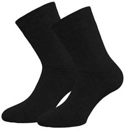 sockenhimmel schwarze THERMOSOCKEN für Herren 6er Pack - ohne Gummidruck - mit 85% Baumwolle - Innenfrottee (39-42) von sockenhimmel