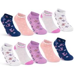10 Paar Kinder Sneaker Socken Jungen & Mädchen Baumwolle Kindersocken 56269 (27-30) von sockenkauf24