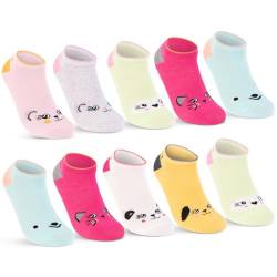 10 Paar Kinder Sneaker Socken Jungen & Mädchen Baumwolle Kindersocken 56290 (27-30) von sockenkauf24