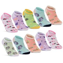 10 Paar Kinder Sneaker Socken Jungen & Mädchen Baumwolle Kindersocken 56552 (27-30) von sockenkauf24