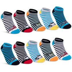 10 Paar Kinder Sneaker Socken Jungen & Mädchen Baumwolle Kindersocken 56566 (31-34) von sockenkauf24