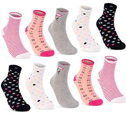 10 Paar Kinder Socken Jungen & Mädchen Baumwolle Kindersocken 54365 (23-26) von sockenkauf24