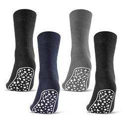2 | 4 | 6 Paar ABS Socken Damen Herren Anti Rutsch Socken Stoppersocken 21395 WP (4 Paar 35-38) von sockenkauf24