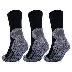 3 Paar Sportsocken Damen Herren Laufsocken Funktionssocken Wandersocken Stoßabfedernd 16101 WP (Grau 39-42) von sockenkauf24