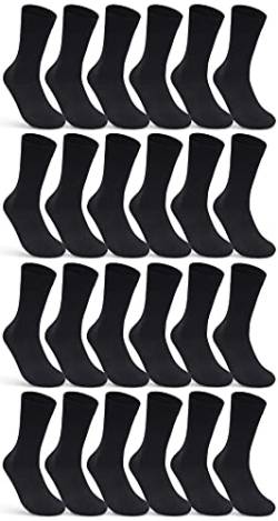 6 | 12 | 24 Paar Socken Damen Schwarz Baumwolle Business Socken 10700 (Schwarz 24 Paar 35-38) von sockenkauf24